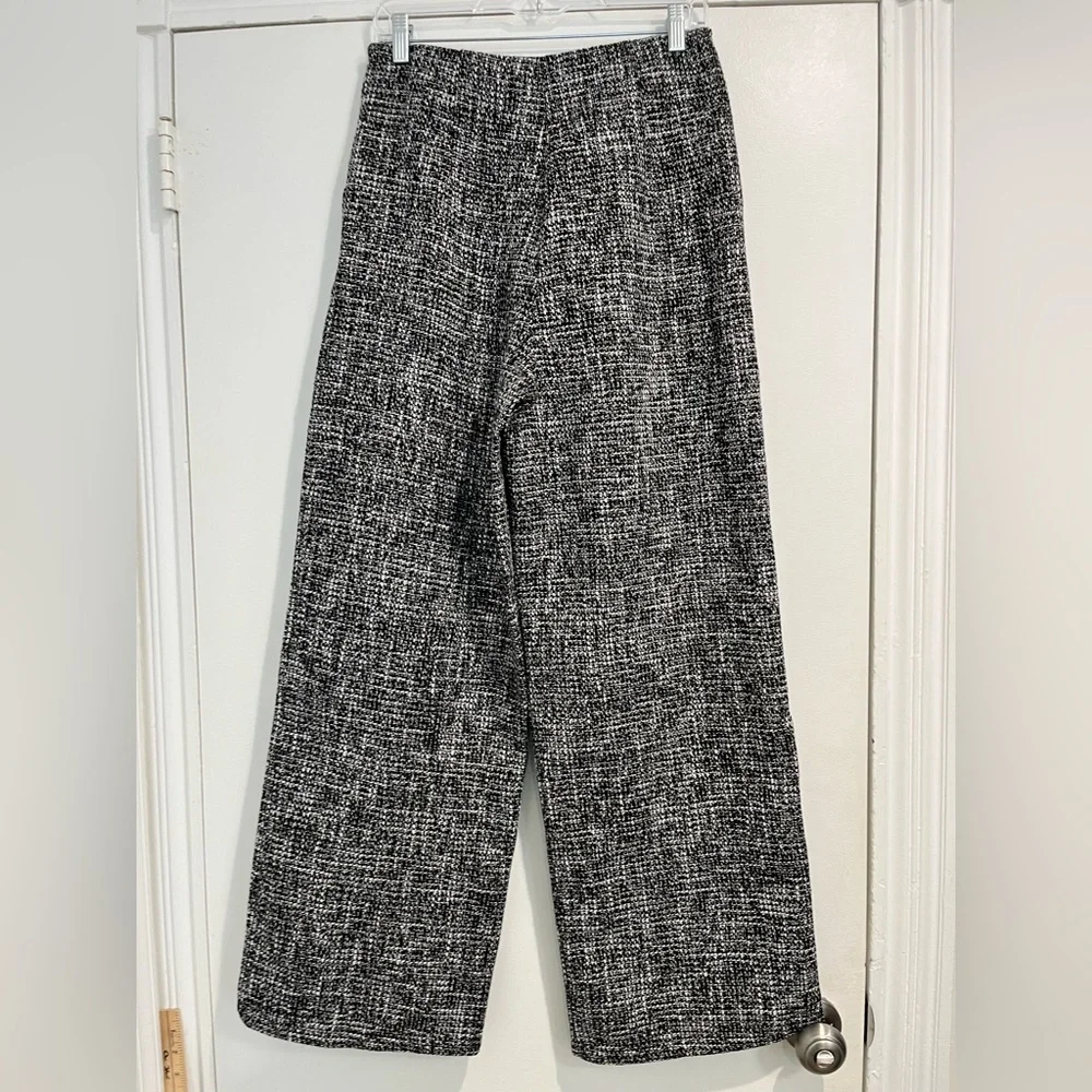 Commense Black Speckled High Waisted Wide-Leg Woven Pants‎ Sz. M NWT